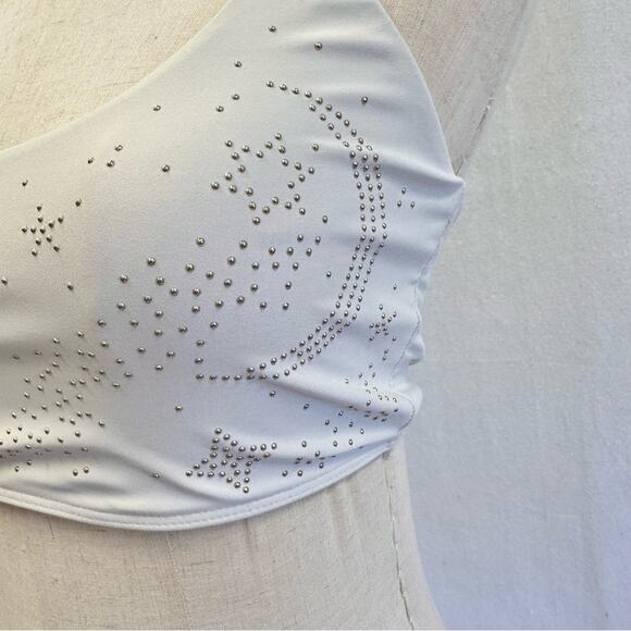 Beach Riot white studded lunar sports bra swim top size small-medium - Picture 4 of 15